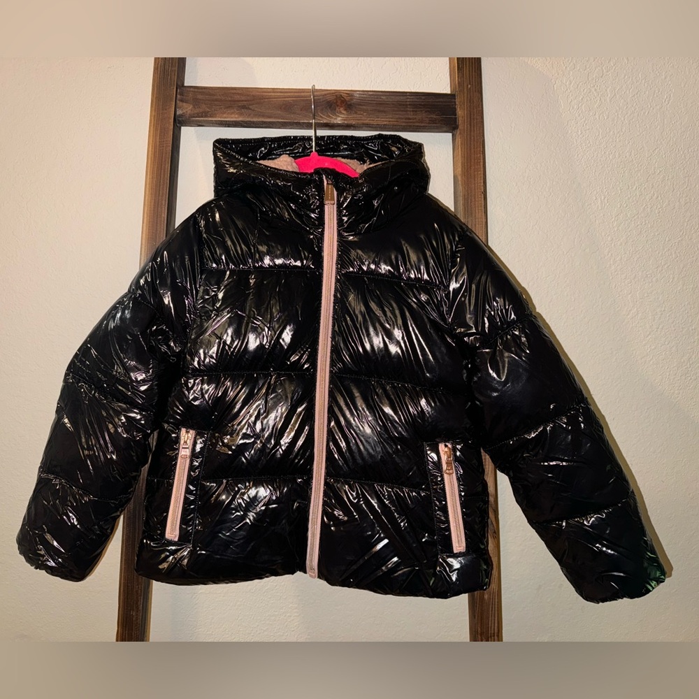 Michael Kors Black and Pink Puffer Jacket